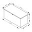 Zahradní box G21 Denver 400 L, metalický šedý plechový