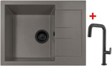 Sinks AMANDA 650 BL Nanotruffle + EVA P Nanoblack