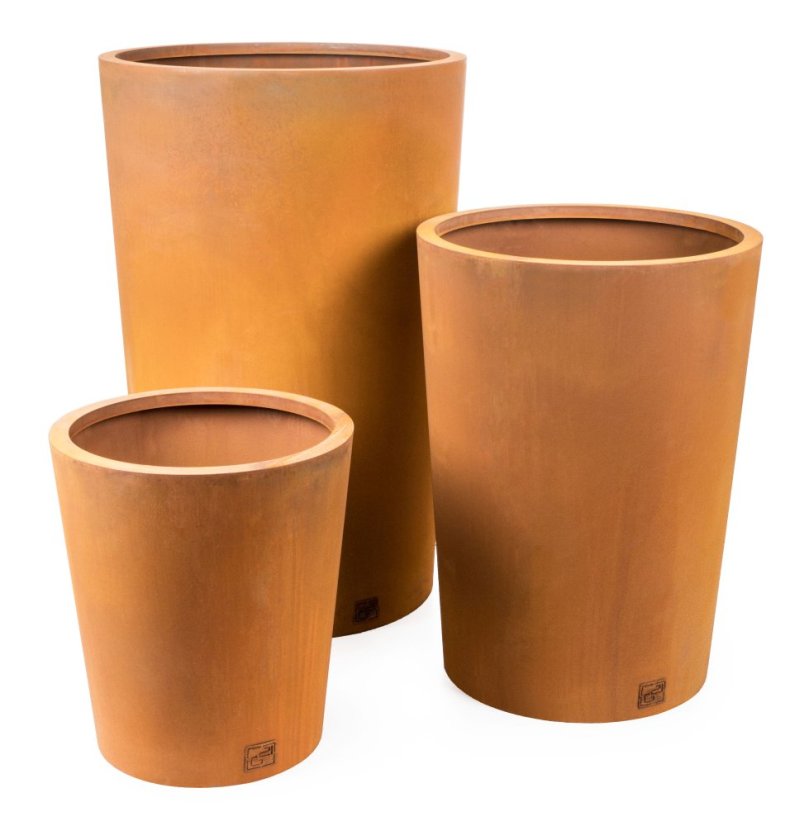 Květináč G21 Corten Round, 45 x 50 x 45 cm