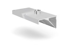 Nástěnná digestoř, úhlová, HENDI, Profi Line, s LED osvětlením, 1000x700x(H)450mm