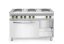 Elektrický vařič Kitchen Line – 6 plotýnek s konvektomatem GN 1/1, HENDI, Kitchen Line, 400V/18600W, 1200x700x(H)900mm