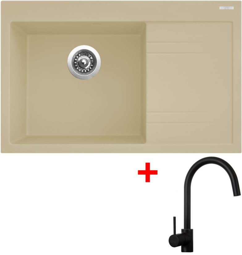 Sinks RIM 780 L Sahara + Vitalia černá matná Sinks RIM 780 L Sahara + Vitalia černá matná
