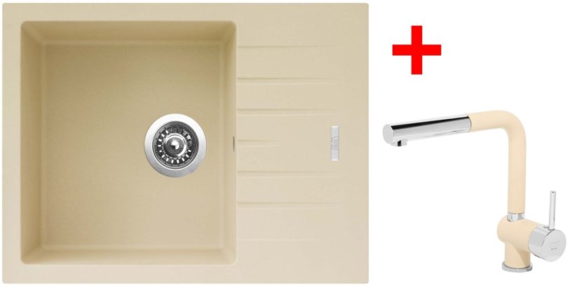 Sinks PERFECTO 650 Sahara + Mix 3 P GR Sinks PERFECTO 650 Sahara + Mix 3 P GR