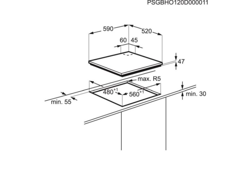 Plynová varná deska Electrolux EGT6242NVK