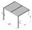 Bioklimatická pergola G21 Trenton 4x3 m, antracitová hliníková