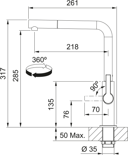 Franke FS 2842.901 MARIS SLIM Matná černá