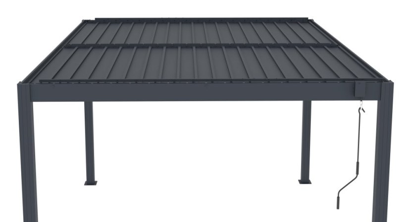 Bioklimatická pergola G21 Austin 4x3 m, antracitová hliníková