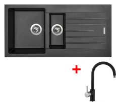 Sinks PERFECTO 1000.1 Metalblack + Vitalia GR