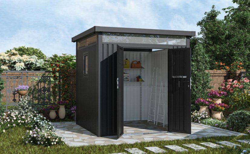 Zahradní domek G21 Atlanta 529 - 230 x 230 cm, slate grey