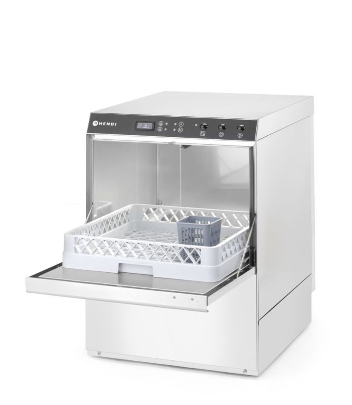 Myčka nádobí HENDI, s dávkovačem mycího prostředku i vypouštěcím čerpadlem, 400V/4900W