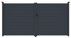 Brána G21 Orlando 350x173 cm dvoukřídlá, antracitová