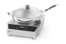 Indukční wok 3500, HENDI, Profi Line, set vařič + wok pánev, 230V/3500W, 340x450x(H)295mm