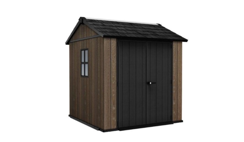 Zahradní domek Keter Apex 7,5 x 7 Walnut, s podlahou
