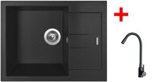 Sinks AMANDA 650 Metalblack + ELASTA černá matná