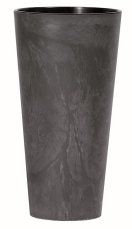 Květináč Prosperplast TUBUS SLIM BETON EFFECT antracit 30 cm