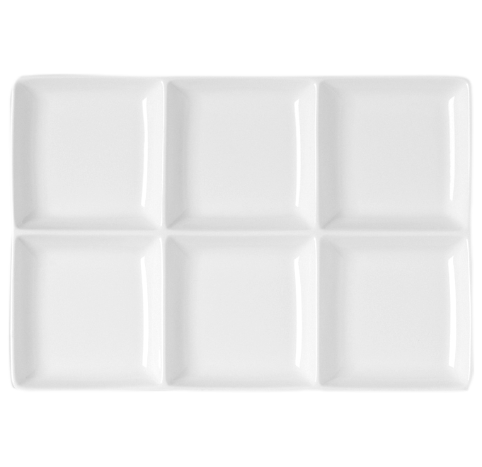 RAK Porcelain RAK Minimax obdélný tác – 6 oddílů | RAK-OPRP6C RAK Porcelain RAK Minimax obdélný tác – 6 oddílů | RAK-OPRP6C