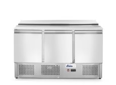 Třídveřový chlazený salátový stůl s odklápěcím víkem, Arktic, 253L, 230V/310W, 700x1380x(H)868mm