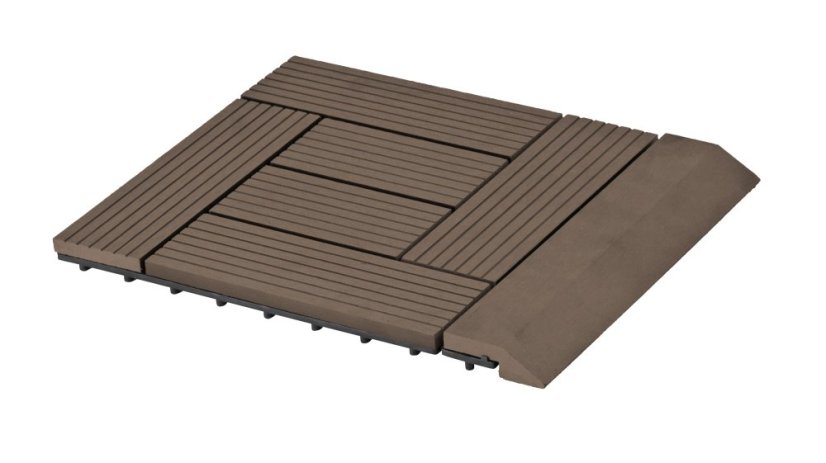 Přechodová lišta G21 Indický teak pro WPC dlaždice, 30 x 7,5 cm rovná