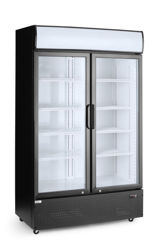 Barová chladnička s podsvíceným panelem, dvoudveřová, Arktic, 512L, Černá, 230V/510W, 1120x585x(H)1900mm