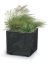 Květináč Prosperplast SIERRA SQUARE beton effect 38,5 cm černý beton