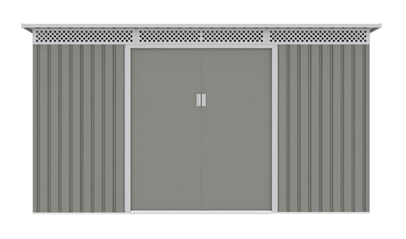 Zahradní domek G21 GRAH 483 - 340 x 142 cm, metalický šedý
