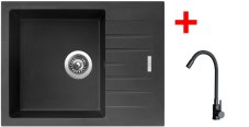 Sinks PERFECTO 650 Pureblack + ELASTA černá matná