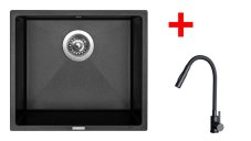 Sinks FRAME 457 Metalblack + ELASTA S černá matná