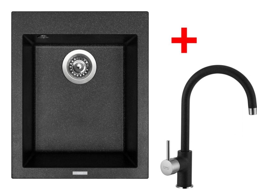 Sinks CUBE 410 Granblack + Vitalia GR Sinks CUBE 410 Granblack + Vitalia GR