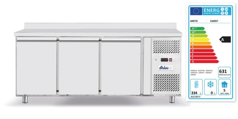 Chladicí pult, 3 dveře, Arktic, Profi Line, 334L, 230V/400W, 700x1795x(H)839mm