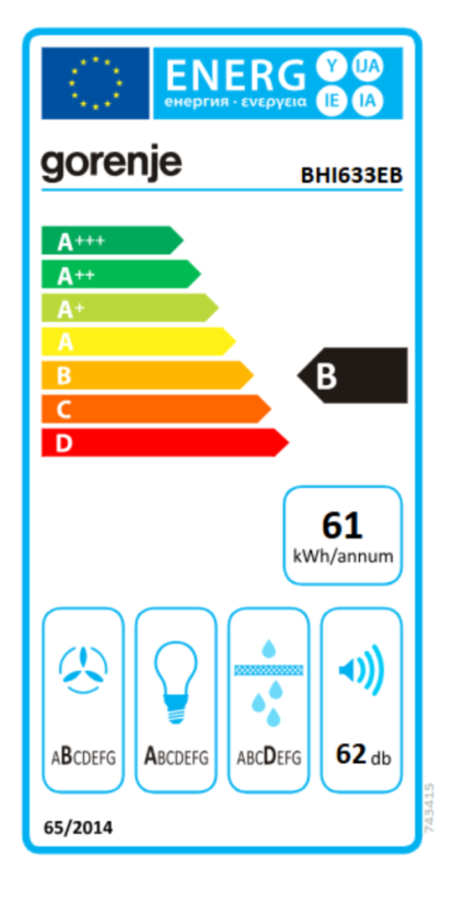 Vestavná digestoř Gorenje BHI633EB