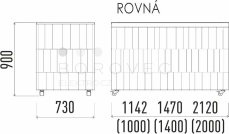 Enofrigo neutrální pracovní modul rovný 1000 NE