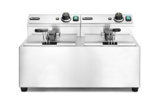 Ruční fritéza, 2 × 8 l, HENDI, Profi Line, 16L, 230V/7000W, 605x460x(H)369mm