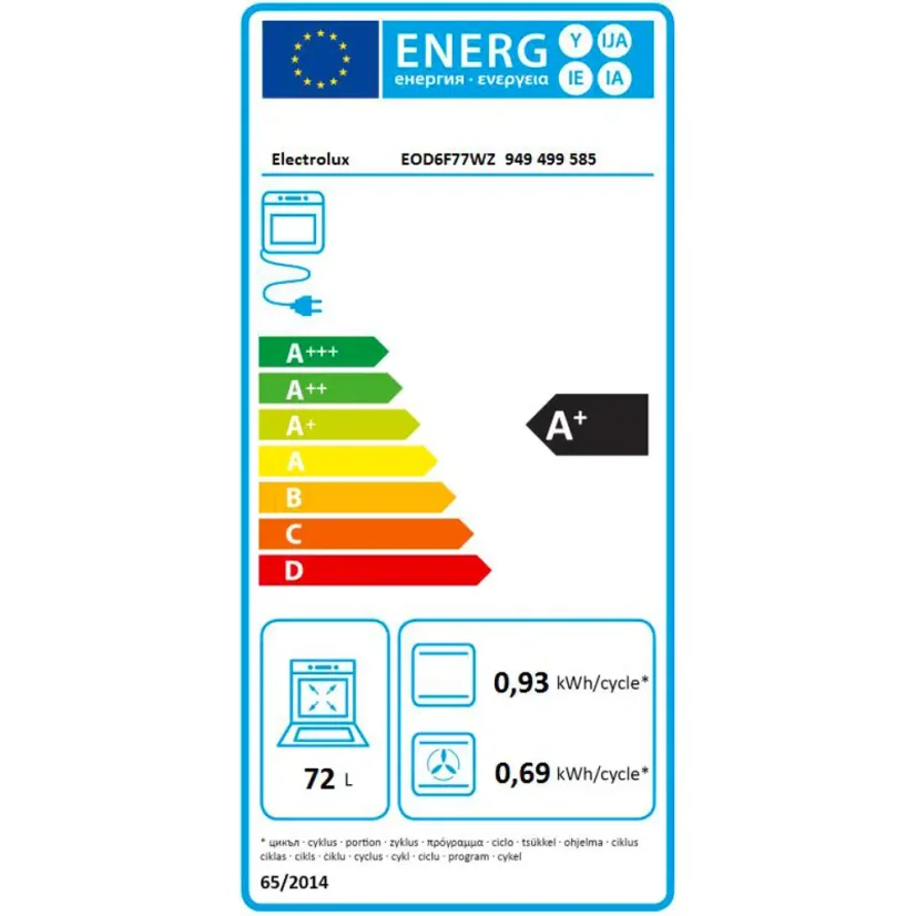 Vestavná trouba Electrolux EOD6F77WZ