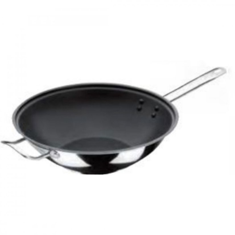 Inoxibar Pánev WOK nerezová nepřilnavý povrch 30 cm Inoxibar Pánev WOK nerezová nepřilnavý povrch 30 cm