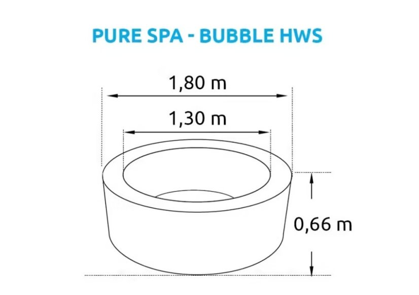 Nafukovací vířivka Marimex  Pure Spa - Bubble HWS -modrý -Intex 28486EX
