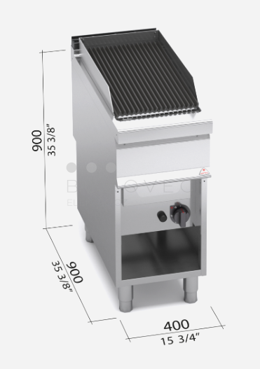 Bertos plynový vodní gril G9WG40M