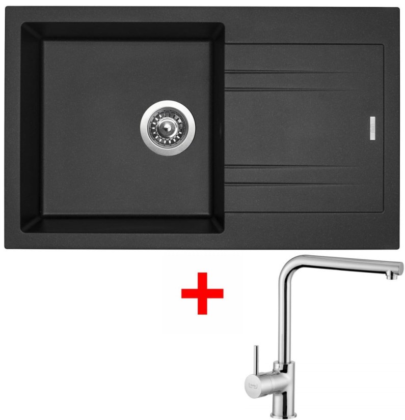Sinks LINEA 780 Metalblack + Elka Sinks LINEA 780 Metalblack + Elka