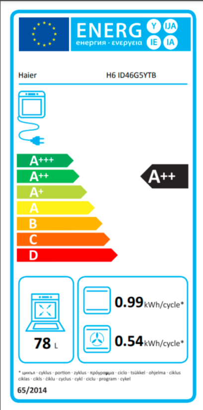 Vestavná trouba Haier H6ID46G5YTB