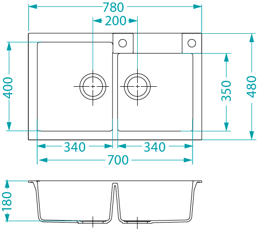 Alveus ROCK 90 G- 55 béžová (780x480mm)+ pop- up sifon  KPL