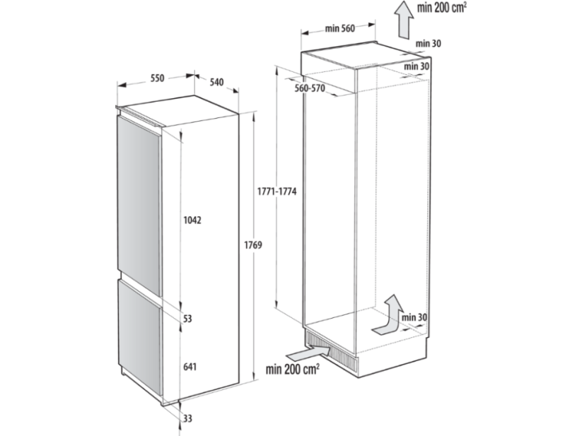 Vestavná chladnička Gorenje RKI517E41