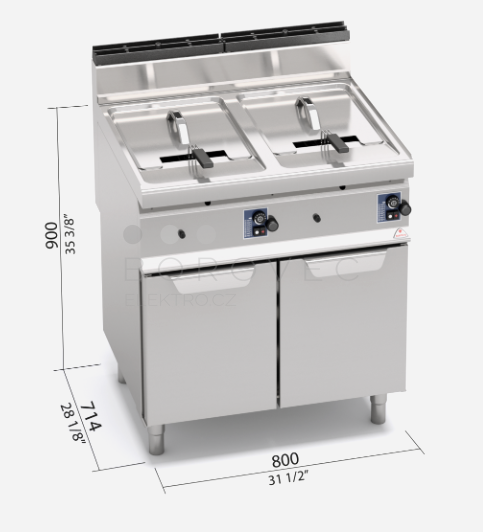 Plynová fritéza Bertos GL10+10