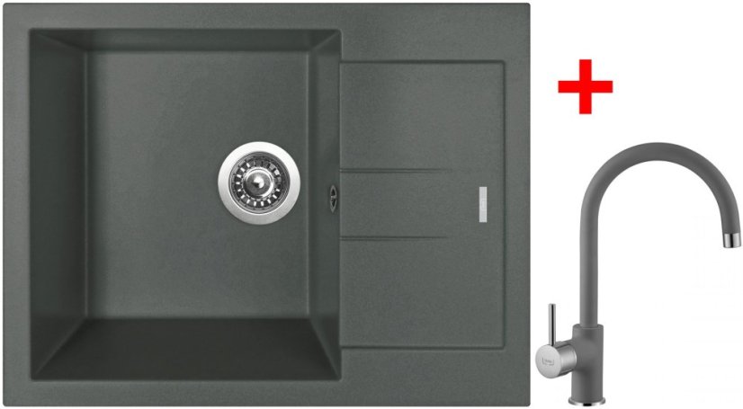 Sinks AMANDA 650 Titanium + Vitalia GR Sinks AMANDA 650 Titanium + Vitalia GR