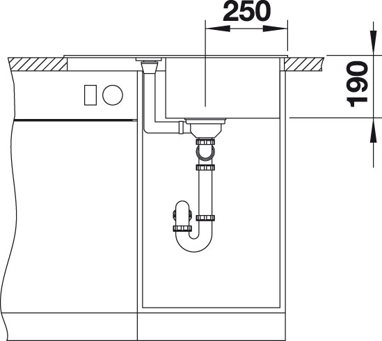 Blanco METRA 45 S Compact Silgranit antracit oboustranné provedení s excentrem