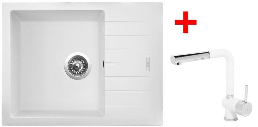 Sinks PERFECTO 650 Milk + MIX 3 P GR Sinks PERFECTO 650 Milk + MIX 3 P GR