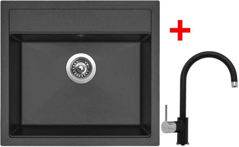 Sinks SOLO 560 Pureblack + Vitalia GR Sinks SOLO 560 Pureblack + Vitalia GR