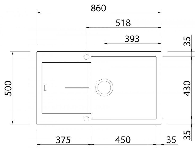 Sinks INFINITY 860 Pureblack