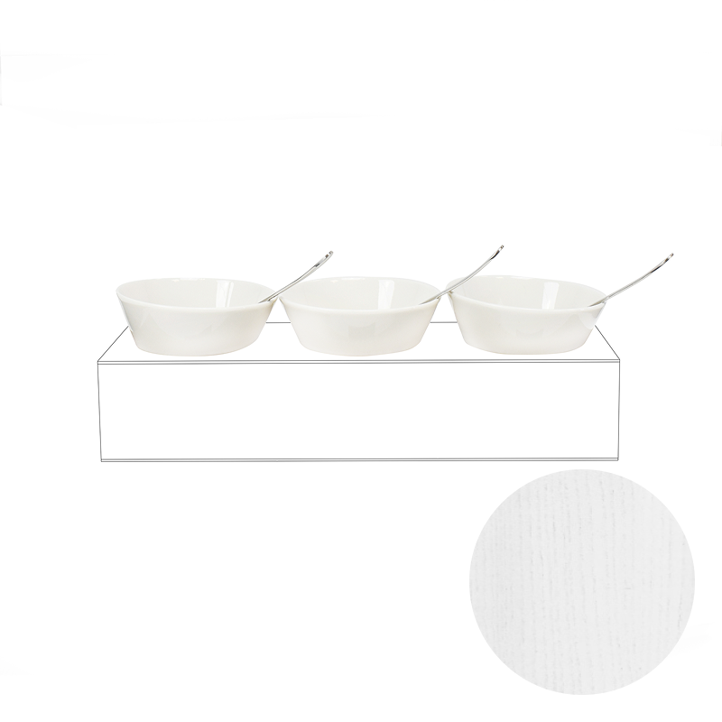 TOMGAST Box pro 3 misky, 400x130x80 mm, bílý TOMGAST Box pro 3 misky, 400x130x80 mm, bílý