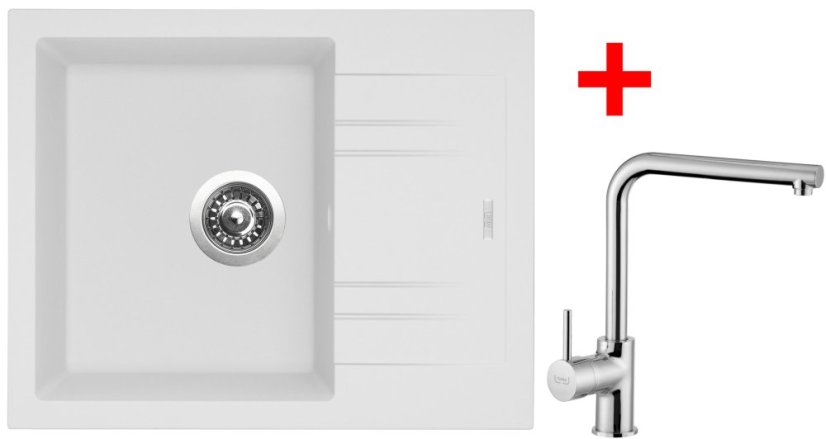 Sinks LINEA 600 Milk + Elka Sinks LINEA 600 Milk + Elka