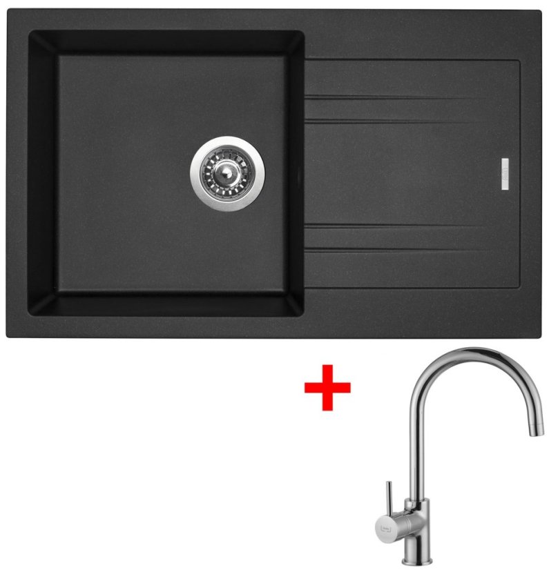 Sinks LINEA 780 Metalblack + Vitalia Sinks LINEA 780 Metalblack + Vitalia