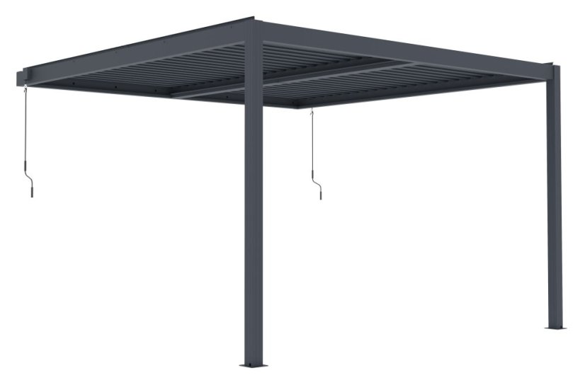 Bioklimatická pergola G21 Trenton Premium 4x4 m, antracitová hliníková